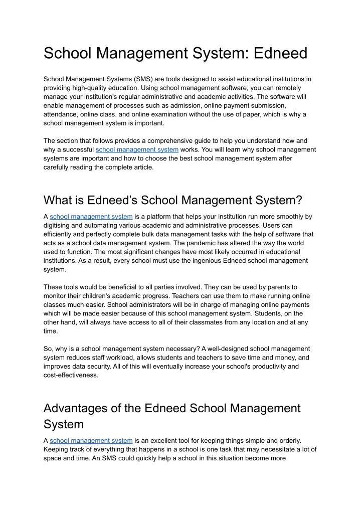 school management system edneed