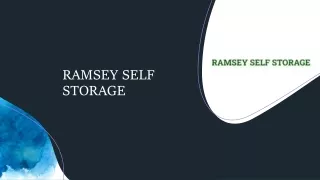 Ramsey Storage Offers Affordable Storage Solutions