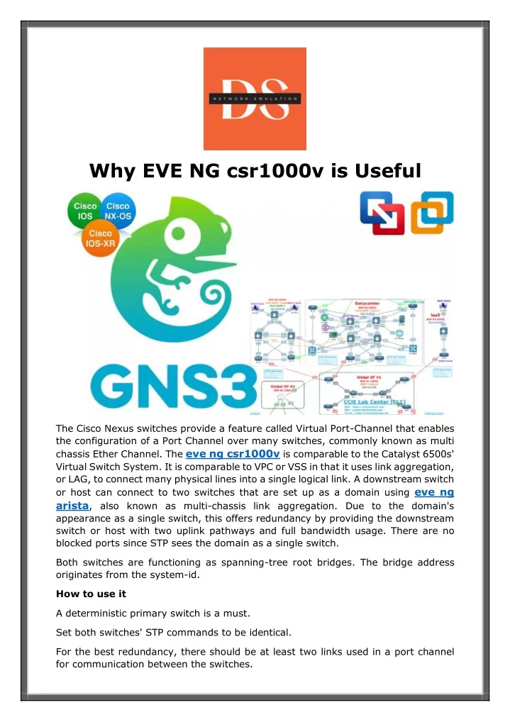 why eve ng csr1000v is useful