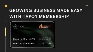 growing business made easy with tapo1 membership
