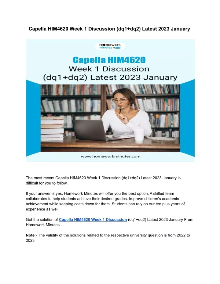capella him4620 week 1 discussion dq1 dq2 latest