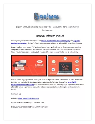 expert laravel development provider company