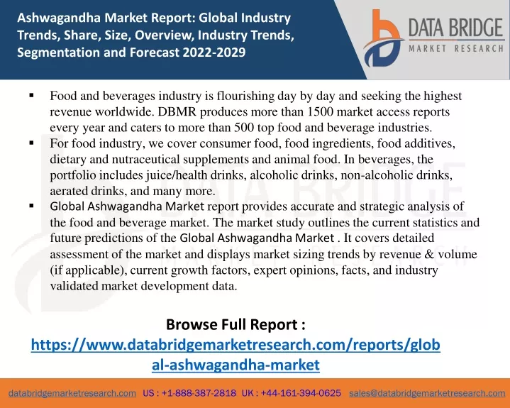 ashwagandha market report global industry trends