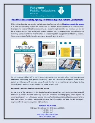 Healthcare Marketing Agency for Increasing Your Patient Connections