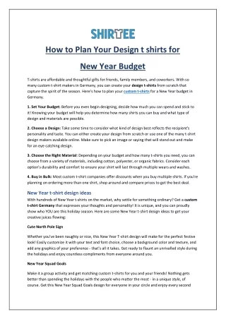 how to plan your design t shirts for
