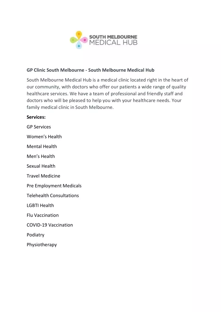 gp clinic south melbourne south melbourne medical
