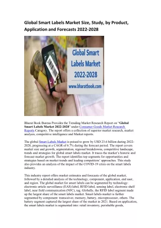 global smart labels market size study by product