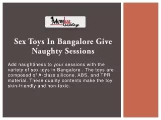 Sex Toys in Bangalore- Mumbaisextoy
