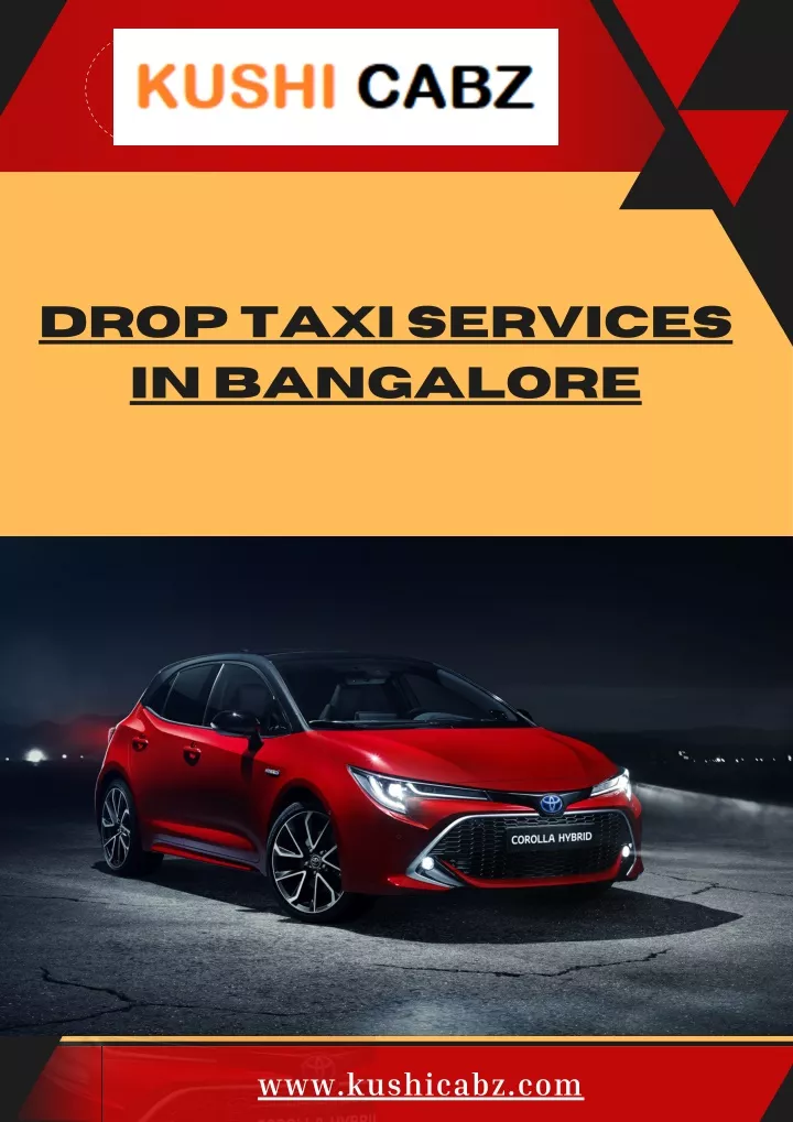 drop taxi services in bangalore