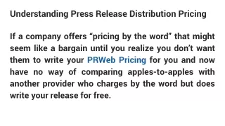 understanding press release distribution pricing