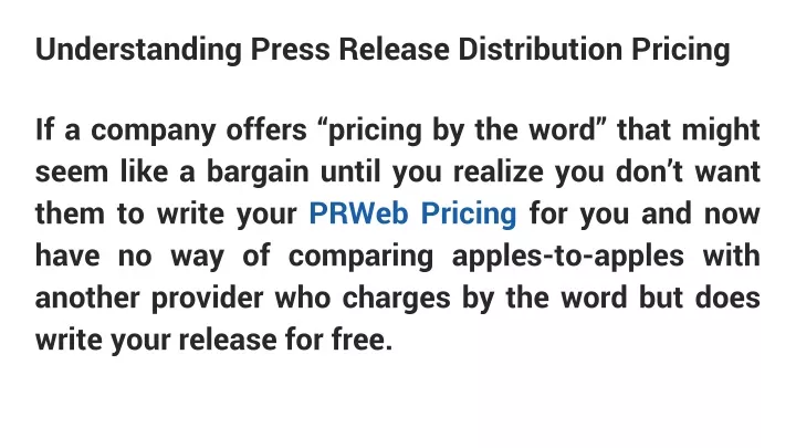 understanding press release distribution pricing