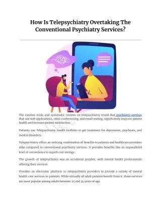 How Is Telepsychiatry Overtaking The Conventional Psychiatry Services