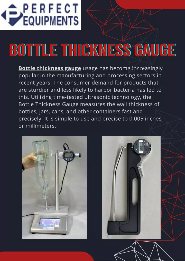 bottle thickness gauge bottle thickness gauge