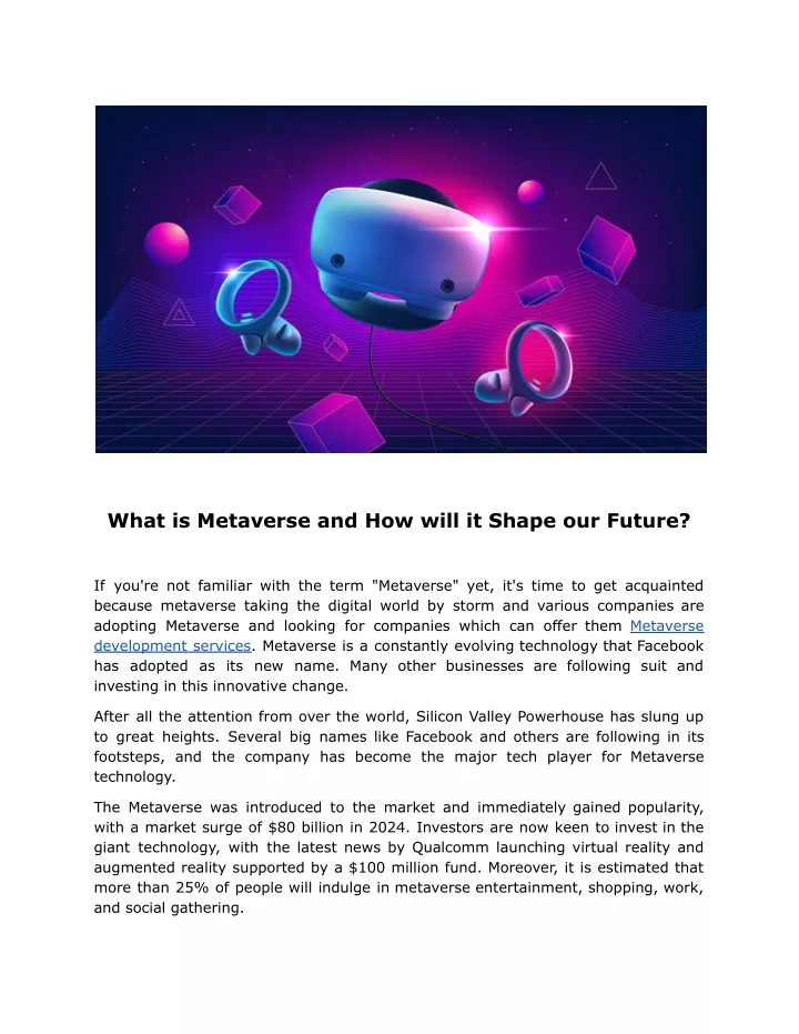 what is metaverse and how will it shape our future