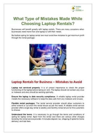 what type of mistakes made while choosing laptop