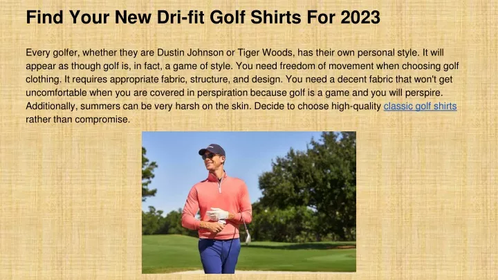 find your new dri fit golf shirts for 2023