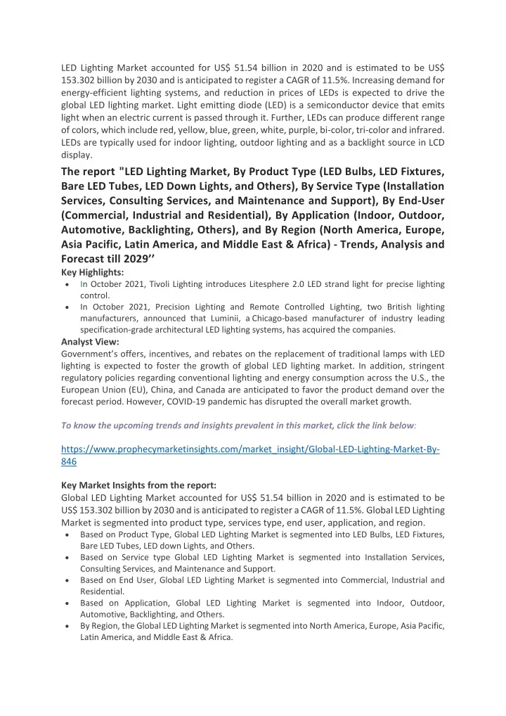 led lighting market accounted