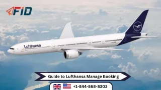 Guide to Lufthansa Manage Booking