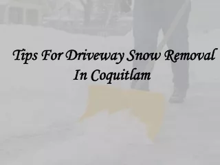 Tips For Driveway Snow Removal In Coquitlam 