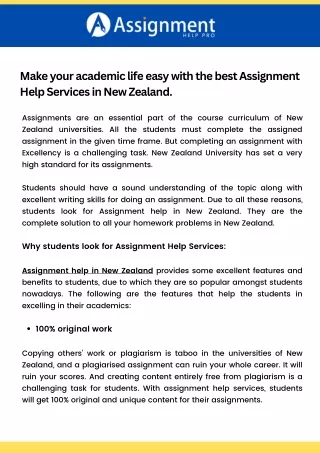 Online Assignment Help Service in New Zealand (2)