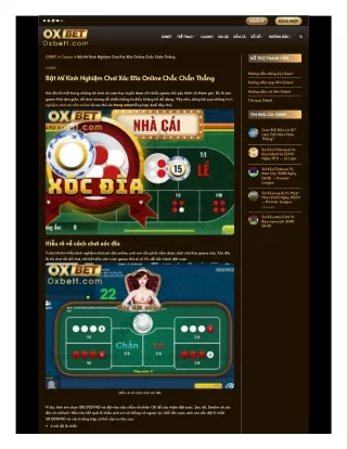 Bật Mí Kinh Nghiệm Chơi Xóc Đĩa Online Chắc Chắn Thắng