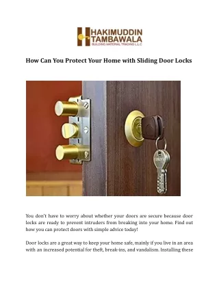 How Can You Protect Your Home with Sliding Door Locks