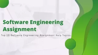 Top 10 Software Engineering Assignment Help Topics