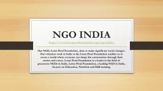 ngo india https www lotuspetalfoundation org ngo india