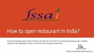 fssai food license registration