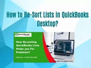 Re-Sort Lists in QuickBooks Desktop - Fix Accounting Errors Swiftly