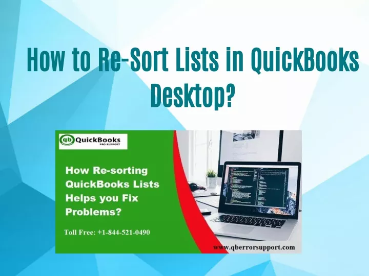 how to re sort lists in quickbooks desktop