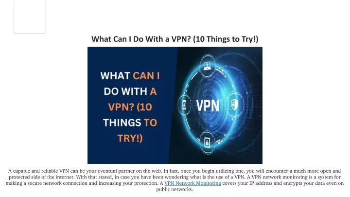 what can i do with a vpn 10 things to try