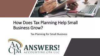 How Does Tax Planning Help Small Businesses Grow?