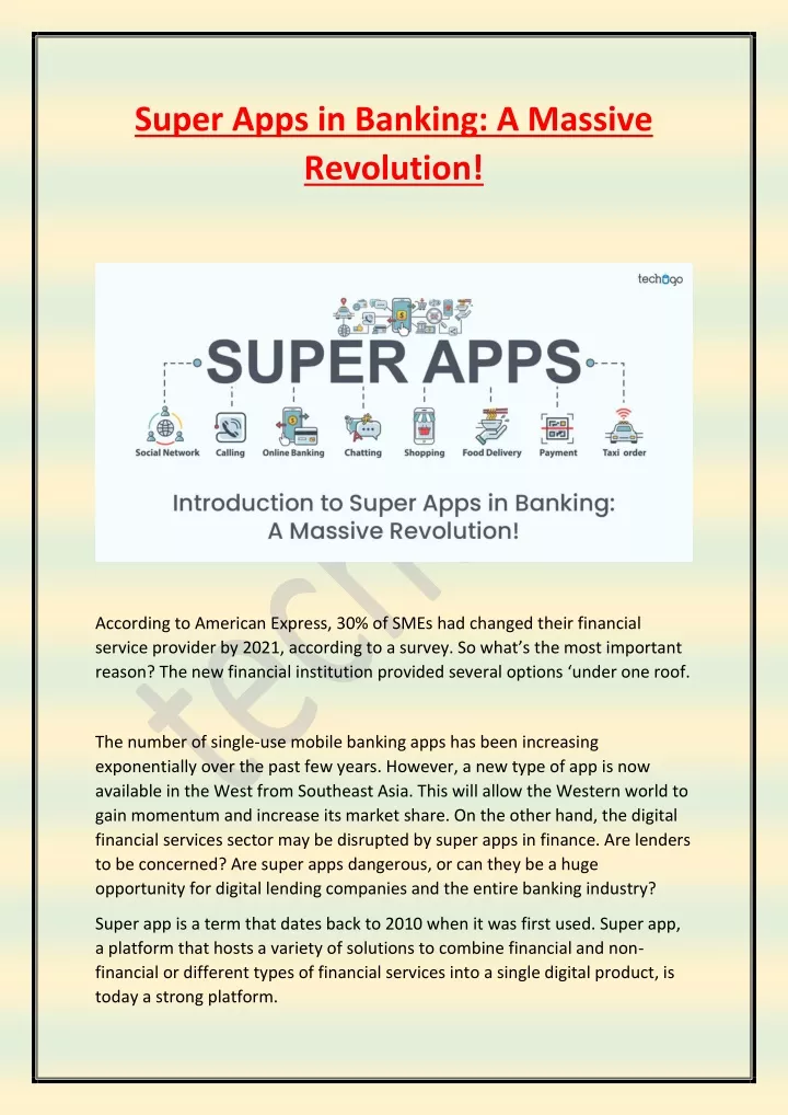 super apps in banking a massive revolution