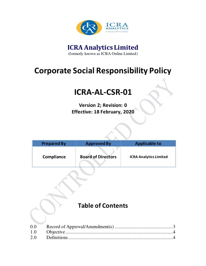 icra analytics limited formerly known as icra