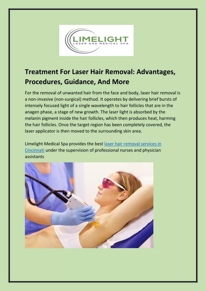 treatment for laser hair removal advantages