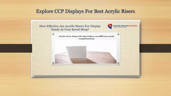 explore ccp displays for best acrylic risers