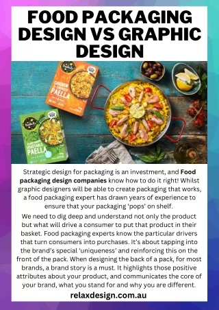 Food Packaging Design vs Graphic Design