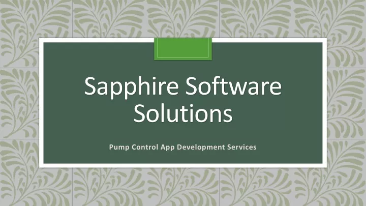 sapphire software solutions