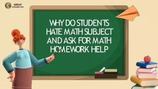 Why Do Students Hate Math Subject and Ask For Math Homework Help?