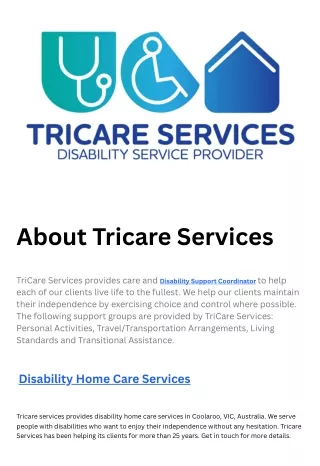 Disability Home Care Services