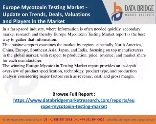 europe mycotoxin testing market update on trends
