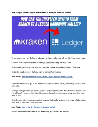 how can you transfer crypto from kraken