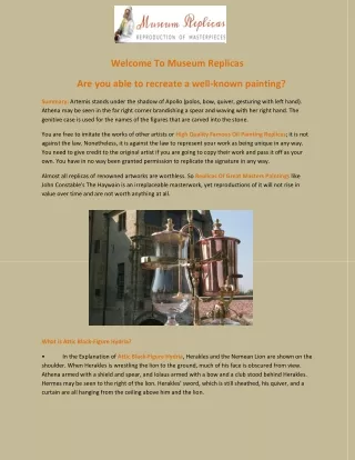 welcome to museum replicas