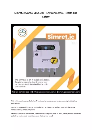 simret ic gaxce sensors environmental health