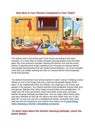 how dirty is your kitchen compared to your toilet