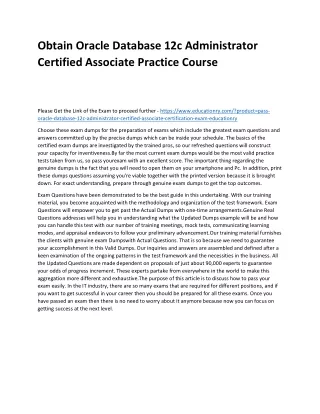 obtain oracle database 12c administrator