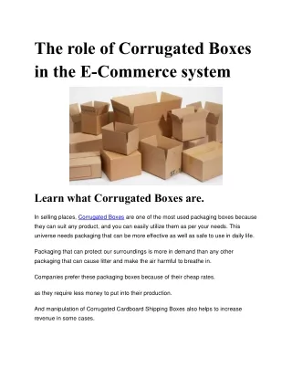 Corrugated Boxes ca