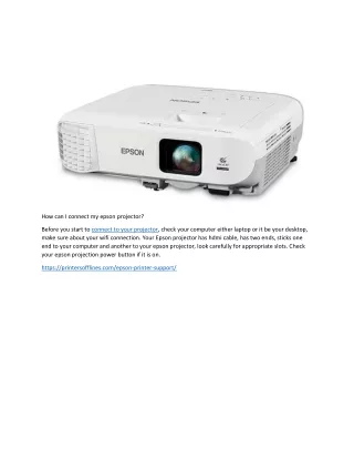 how can i connect my epson projector