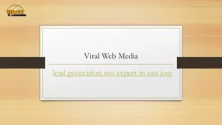 Lead Generation Seo Expert in San Jose | Viralwebmedia.com